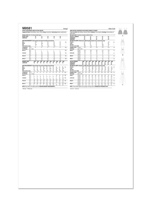 M8581 McCalls Schnittmuster Abendkleid