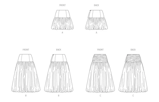 M8583 McCalls Schnittmuster Ballonrock