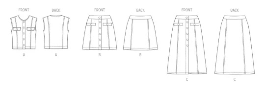 M8586 McCall's Schnittmuster Top Rock