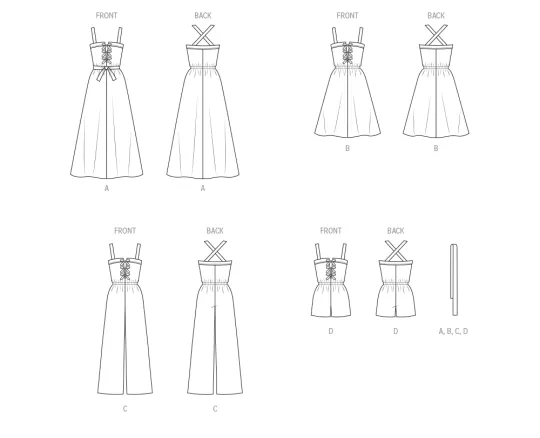 M8596 McCalls Schnittmuster Vintage Kleid Jumpsuit EASY!