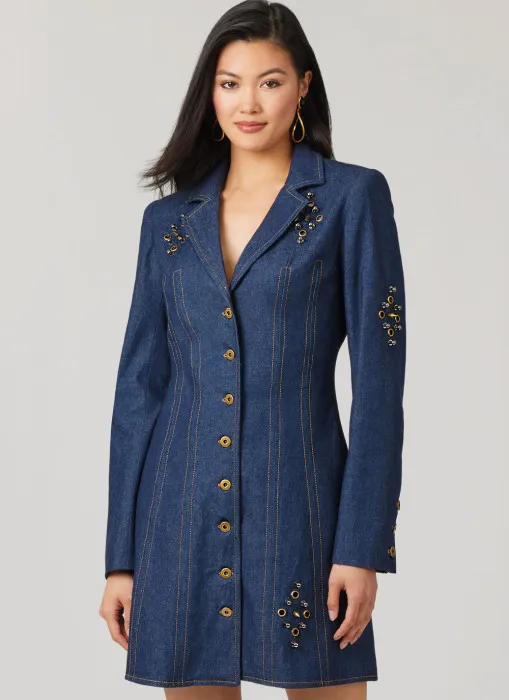M8601 McCalls Schnittmuster Minikleid Blazerkleid