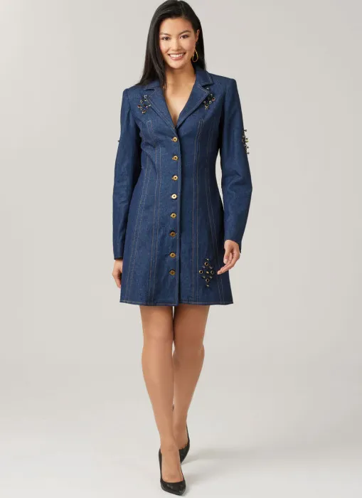 M8601 McCalls Schnittmuster Minikleid Blazerkleid