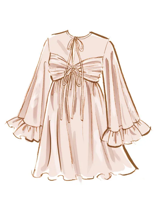 M8602 McCalls Schnittmuster Babydoll Kleid