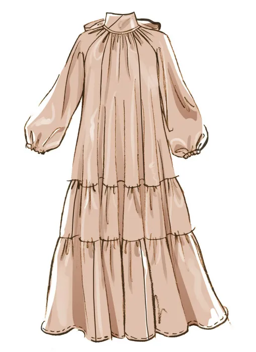 M8603 McCalls Schnittmuster Maxikleid