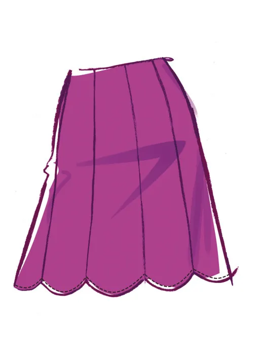 M8610 McCalls Schnittmuster Abend-Outfit Top + Rock