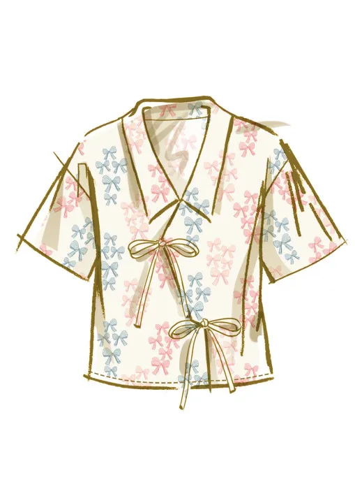 M8612 McCalls Schnittmuster Pyjama Shorty