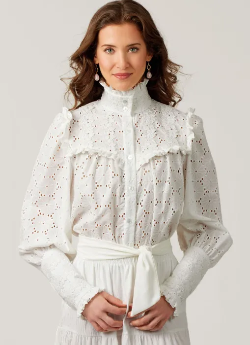 M8620 McCalls Schnittmuster Vintage Bluse Laura Ashley