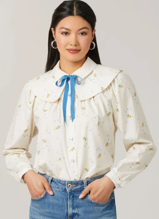 M8620 McCalls Schnittmuster Vintage Bluse Laura Ashley