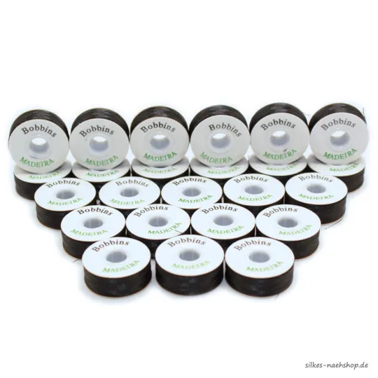 MADEIRA Bobbins im 24er-Pack schwarz