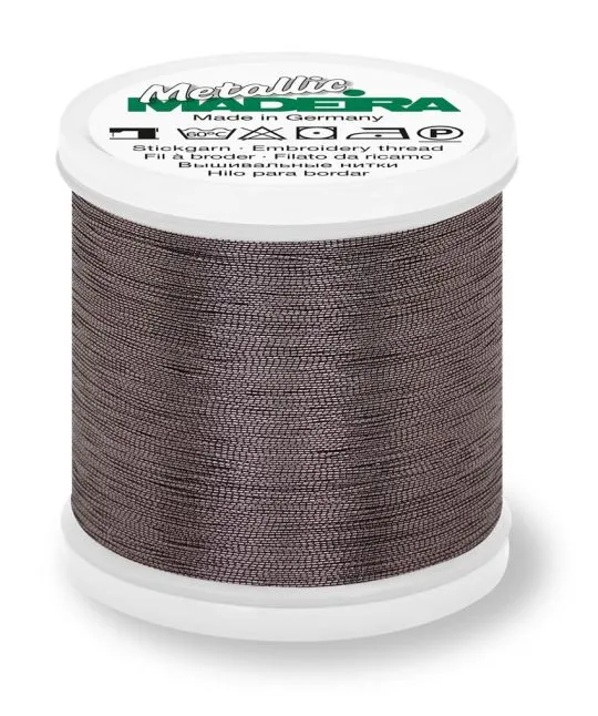 MADEIRA Metallic Smooth Stickgarn black pearl