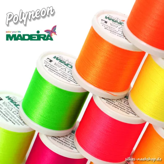 MADEIRA Polyneon Stickgarn Neonfarben 400m