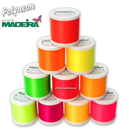 MADEIRA Polyneon Stickgarn Neonfarben 400m