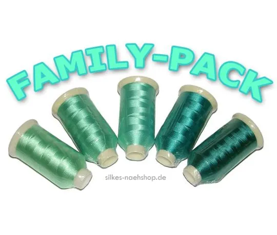 Maschinenstickgarn Set RAYON FAMILY-PACK sea