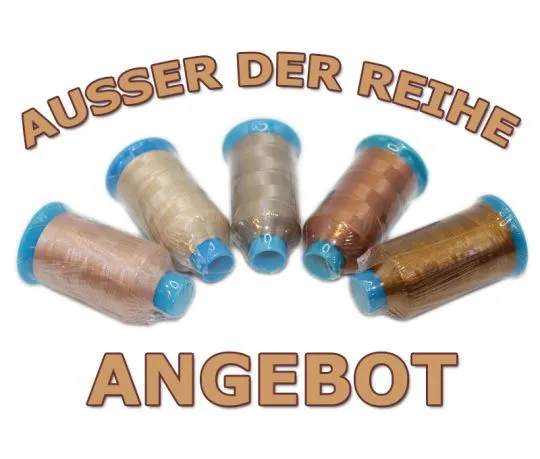 Maschinenstickgarn Set Nr.15 beige-braun