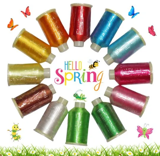 Maschinenstickgarn Set RAYON Hello Spring 12x1000m