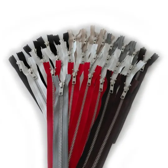 KONVOLUT 28 Metall-Reißverschlüsse 18cm-20cm