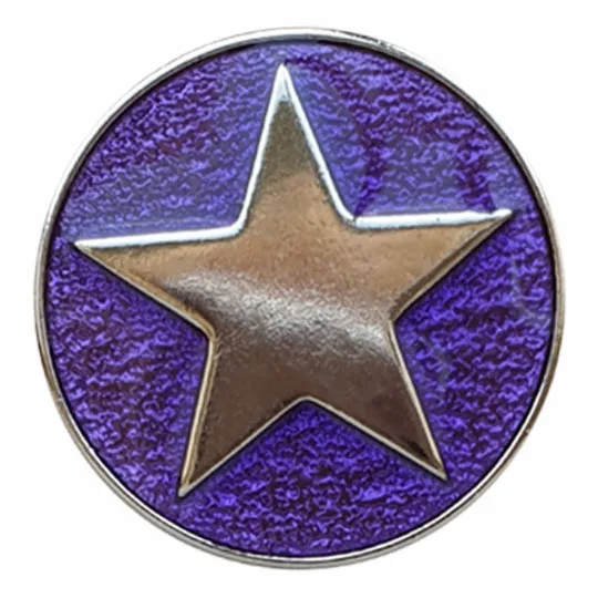 KONVOLUT Metallknopf emailliert mit Stern 20mm