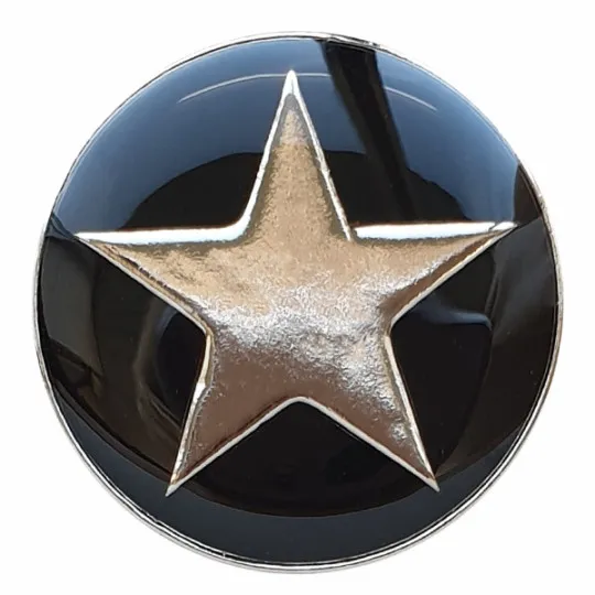 KONVOLUT Metallknopf emailliert mit Stern 20mm