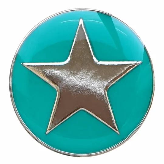 KONVOLUT Metallknopf emailliert mit Stern 20mm