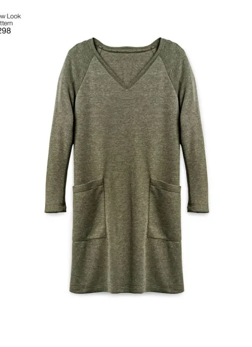 N6298 NewLook Schnittmuster Jerseykleid 36-48 EASY!