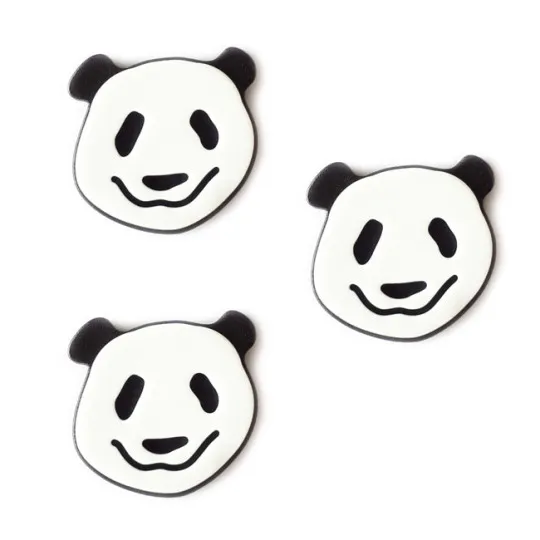 Kinderknopf Panda Bär weiß 3er-Pack