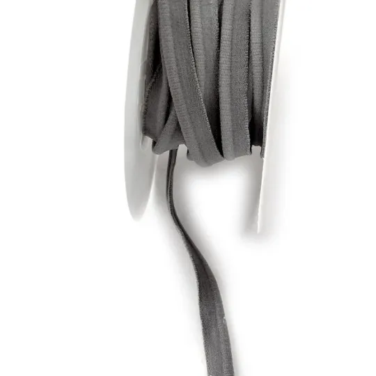 6m Paspelband elastisch grau