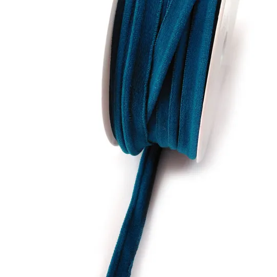 20m Paspelband elastisch petrol