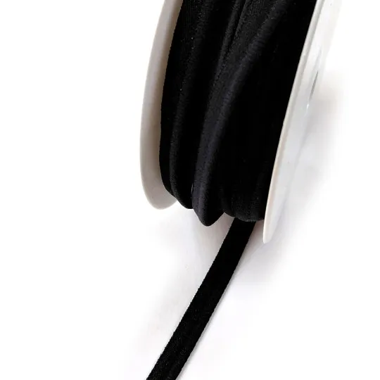 15m Paspelband elastisch schwarz