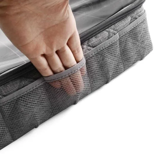 PHOENIX Overlockgarntasche grau-meliert