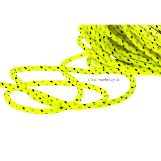 16m reflektierende Kordel 3mm neongelb