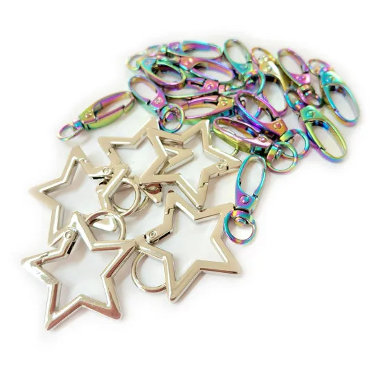 KONVOLUT Karabiner Regenbogen + Stern