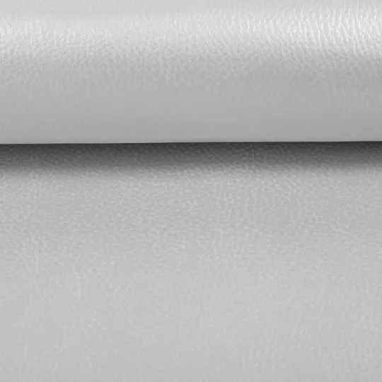 Rex Kunstleder genarbt Metallic Silber 30cm x 140cm