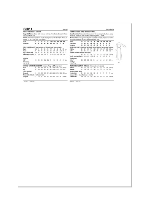 3011 Simplicity Schnittmuster Overall Jumpsuit