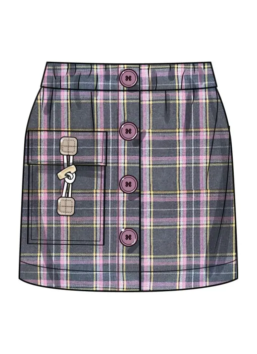 3014 Simplicity Schnittmuster Kinderjacke + Rock