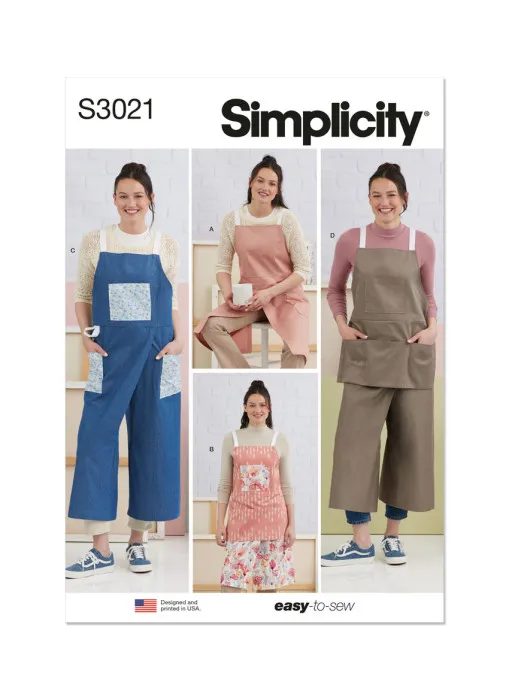 3021 Simplicity Schnittmuster Arbeitskleidung XS-XL EASY!
