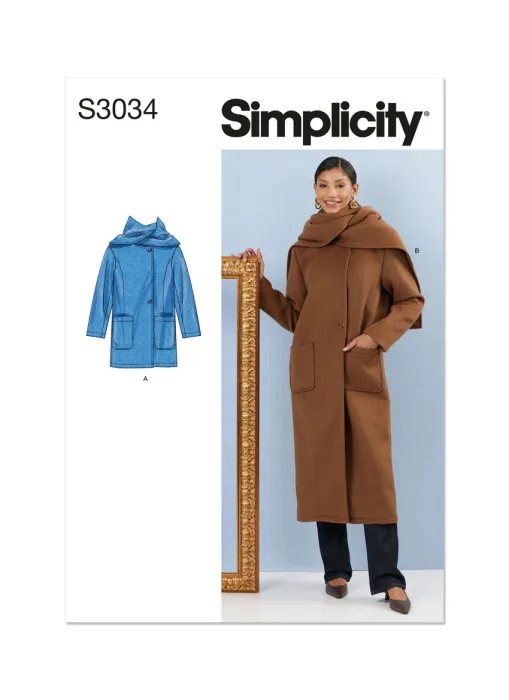 3034 Simplicity Schnittmuster Jacke Mantel