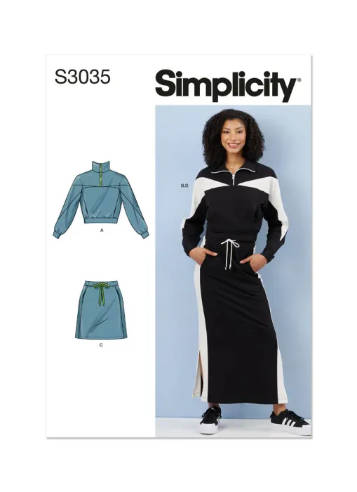 3035 Simplicity Schnittmuster Freizeit-Outfit XS-XXL
