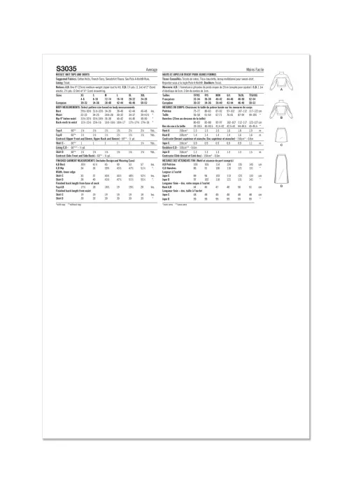 3036 Simplicity Schnittmuster weite Hose EASY!