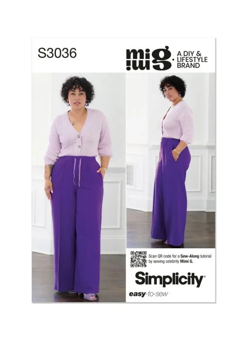 3036 Simplicity Schnittmuster weite Hose EASY!