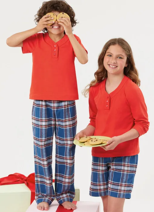 3041 Simplicity Schnittmuster Family-Pyjamas XS-XL EASY!