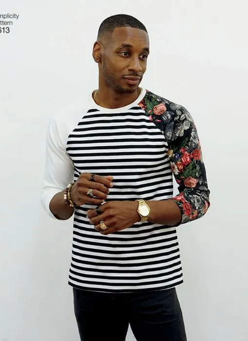 S8613 Simplicity Schnittmuster Herrenshirt XS-XL