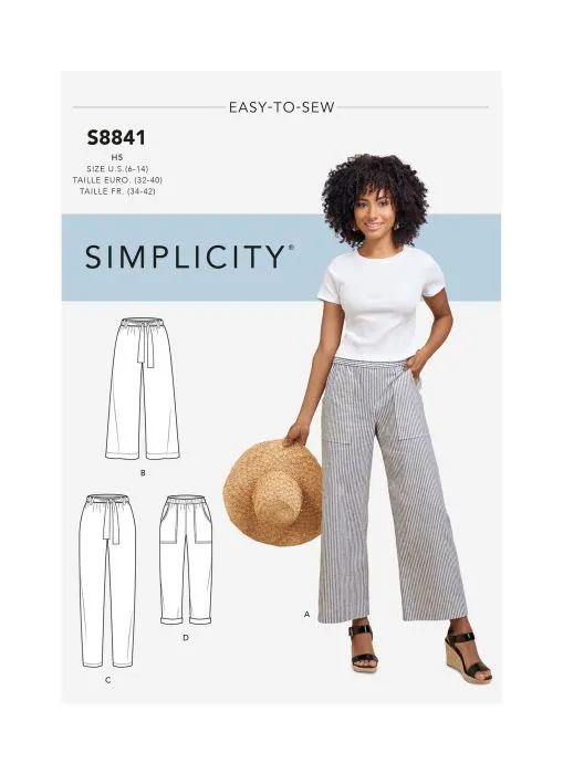 8841 Simplicity Schnittmuster ALL-in-ONE Hose EASY!