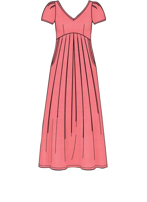 8910 Simplicity Schnittmuster Empire Kleid