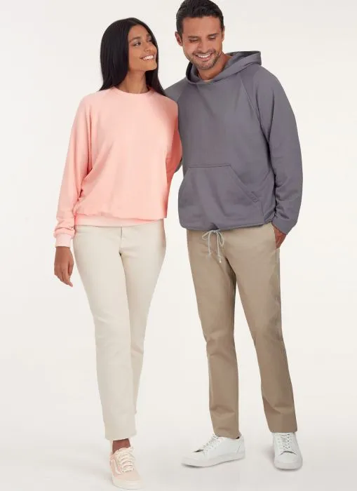 9240 Simplicity Schnittmuster Sweatshirt Hoodie XS-XL