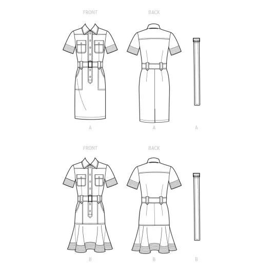 9463 Simplicity Schnittmuster Hemdblusenkleid