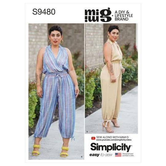 9480 Simplicity Schnittmuster Neckholder-Jumpsuit