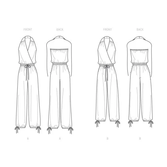 9480 Simplicity Schnittmuster Neckholder-Jumpsuit