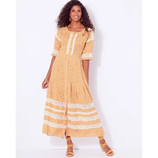 9542 Simplicity Schnittmuster Kleider mit Karree-Ausschnitt