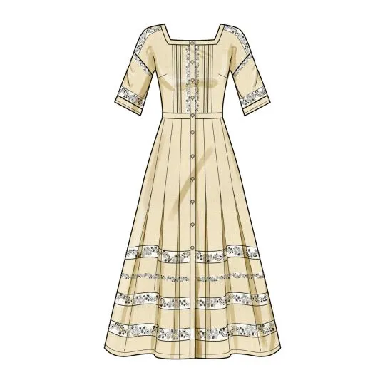 9542 Simplicity Schnittmuster Kleider mit Karree-Ausschnitt