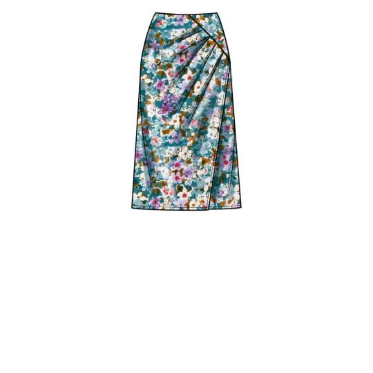 9607 Simplicity Schnittmuster Rock Wickeloptik EASY!